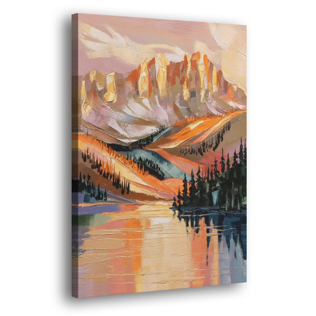 Vail Mountain Sunrise Side - Canvas Wall Art