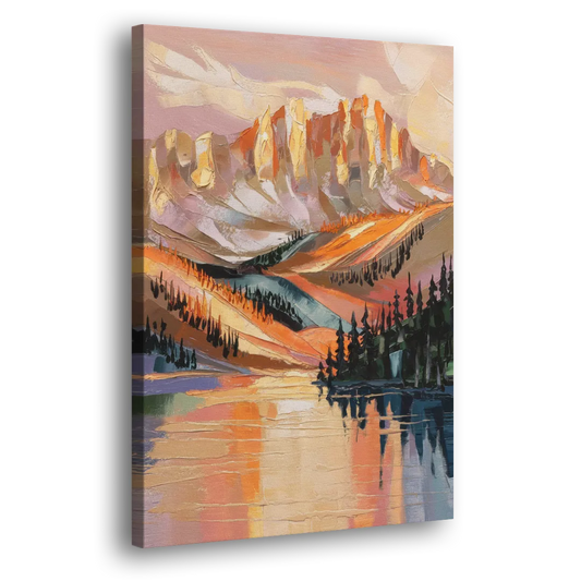 Vail Mountain Sunrise Side - Canvas Wall Art