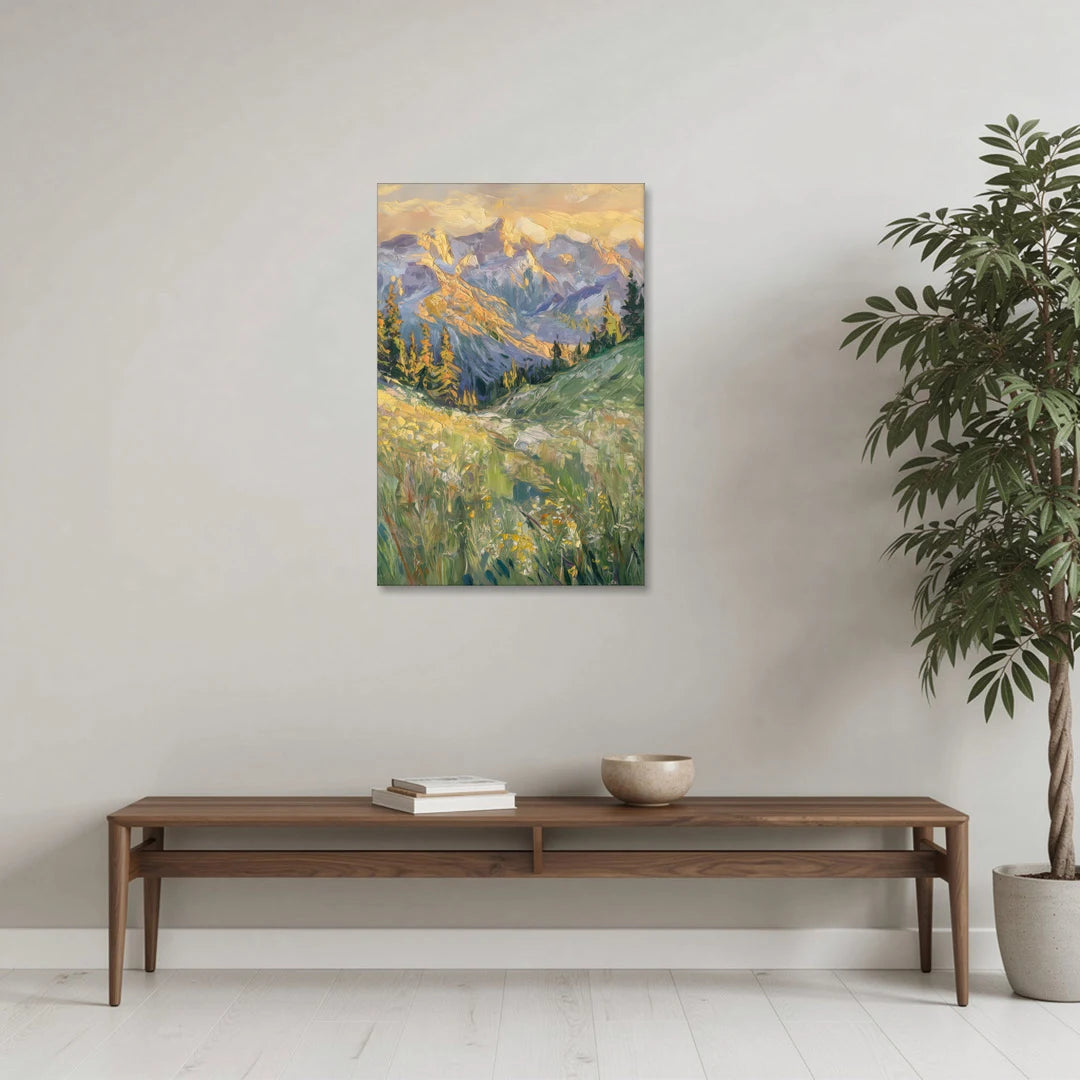 Vail Rocky Mountain View - Canvas Wall Art - Coffee Table - 24x36
