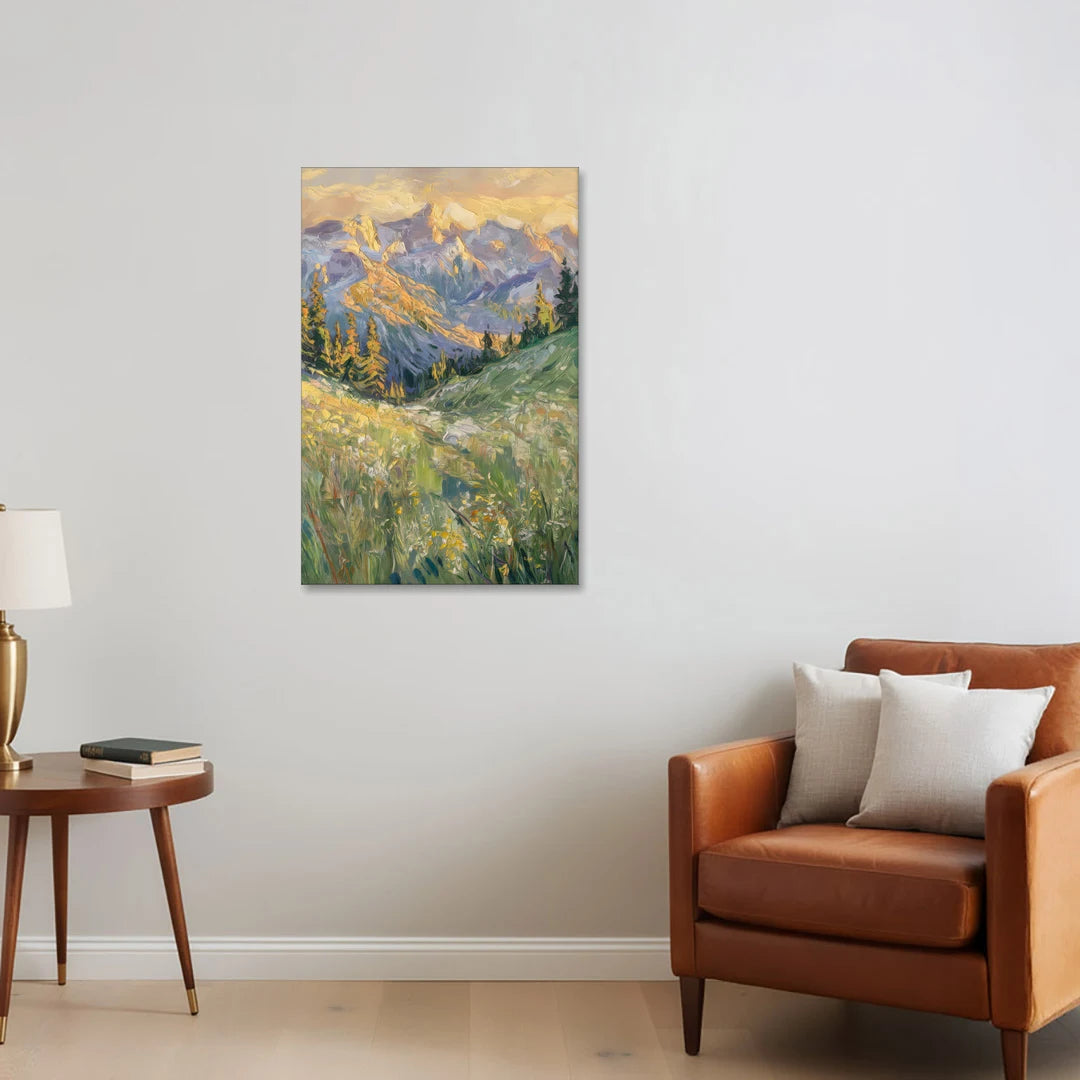 Vail Rocky Mountain View - Canvas Wall Art - Sofa - 24x36