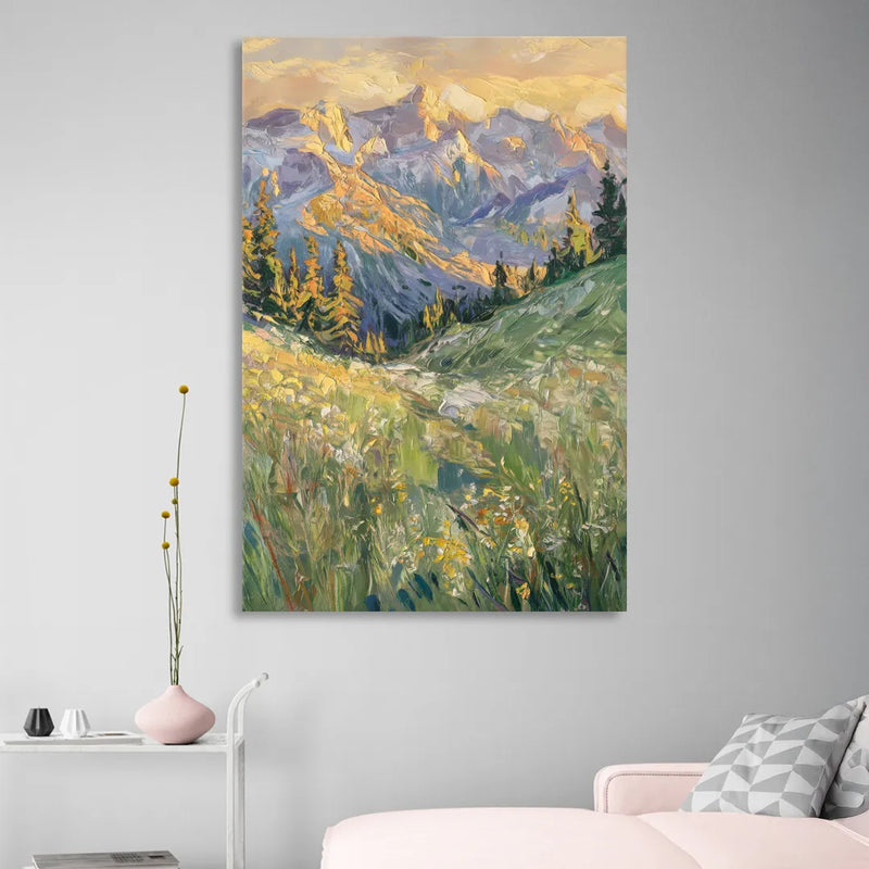 Vail Rocky Mountain View Sitting Room - Canvas Wall Art