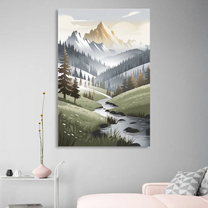 Vail Scenic Landscape Living Room - Canvas Wall Art
