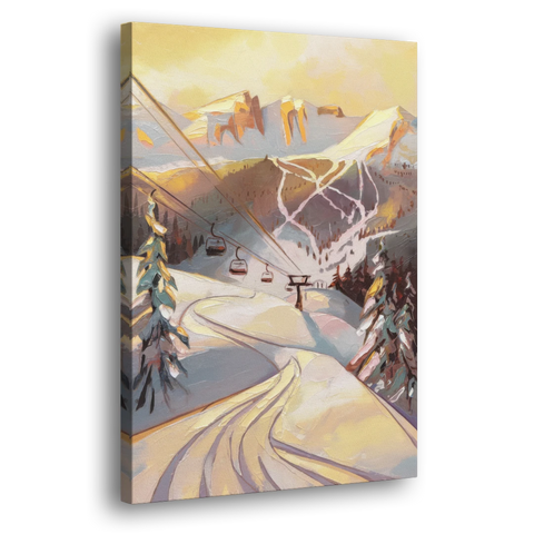Vail Ski Slopes - Canvas Wall Art - Side