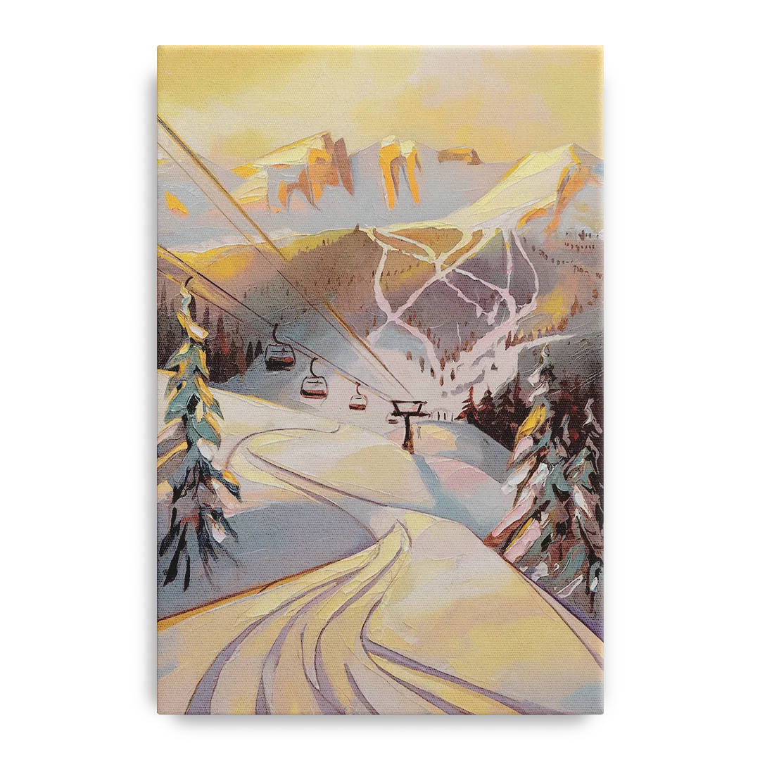 Vail Ski Slopes Front - Canvas Wall Art