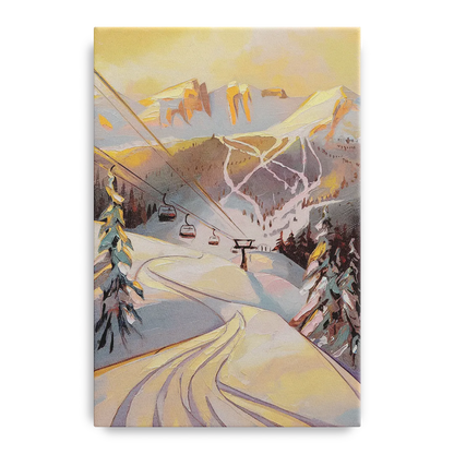 Vail Ski Slopes Front - Canvas Wall Art