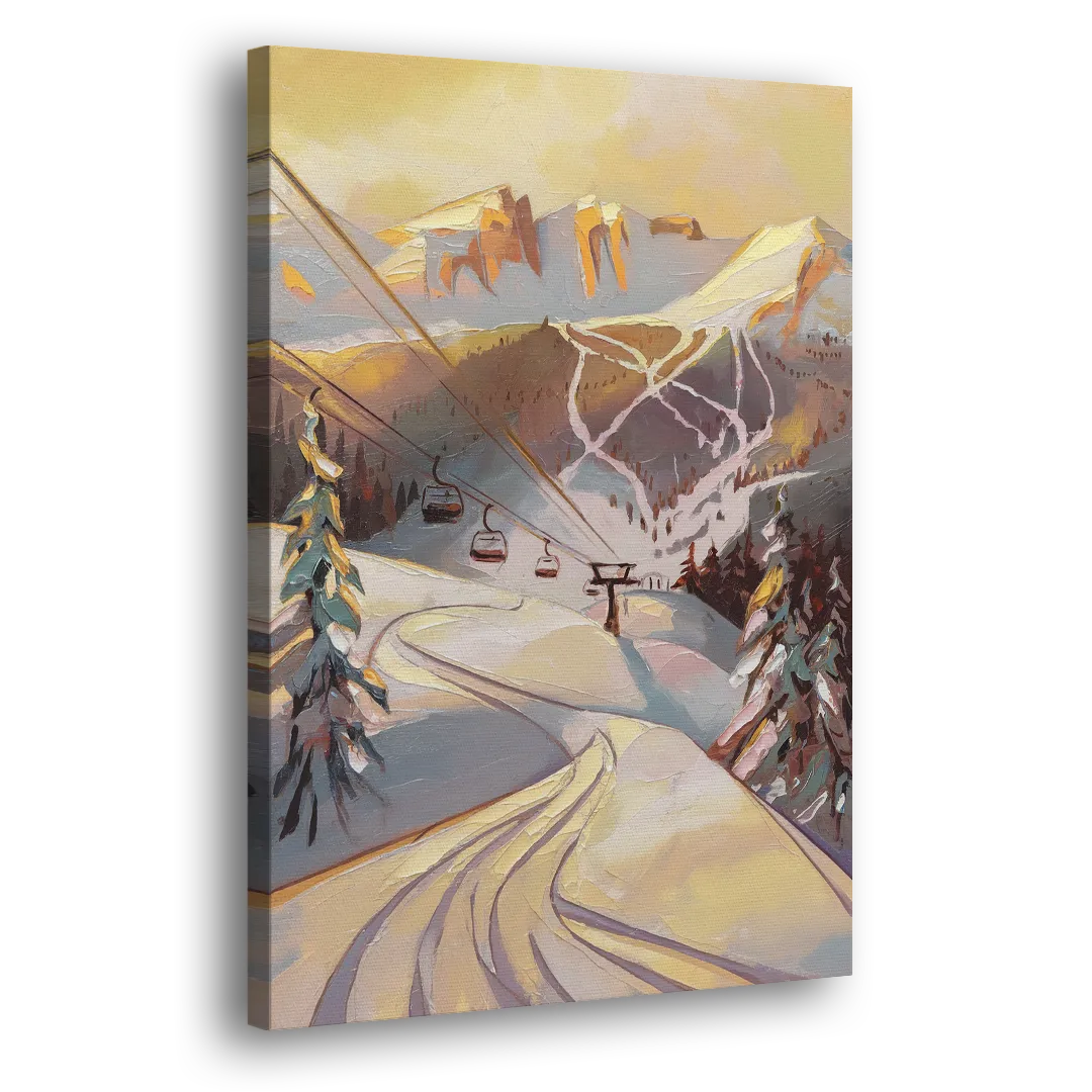 Vail Ski Slopes Side - Canvas Wall Art