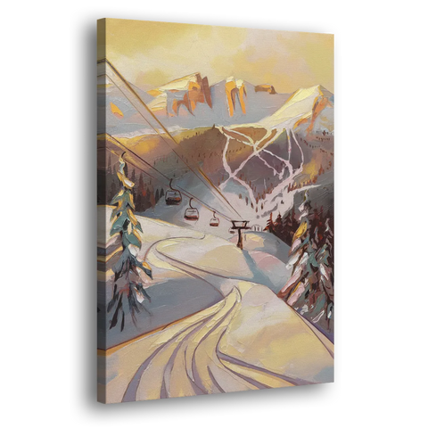 Vail Ski Slopes - Canvas Wall Art