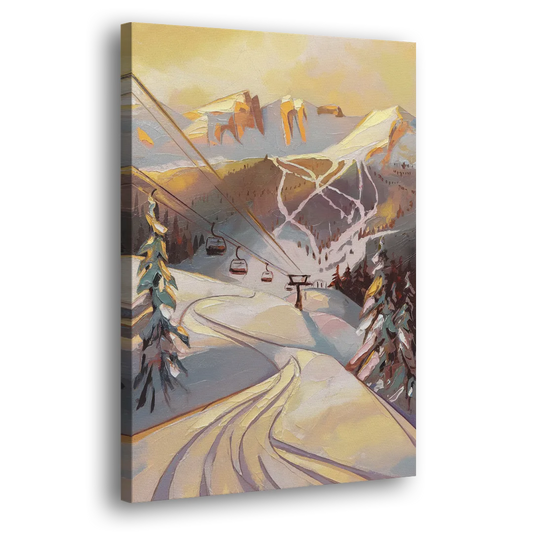 Vail Ski Slopes Side - Canvas Wall Art
