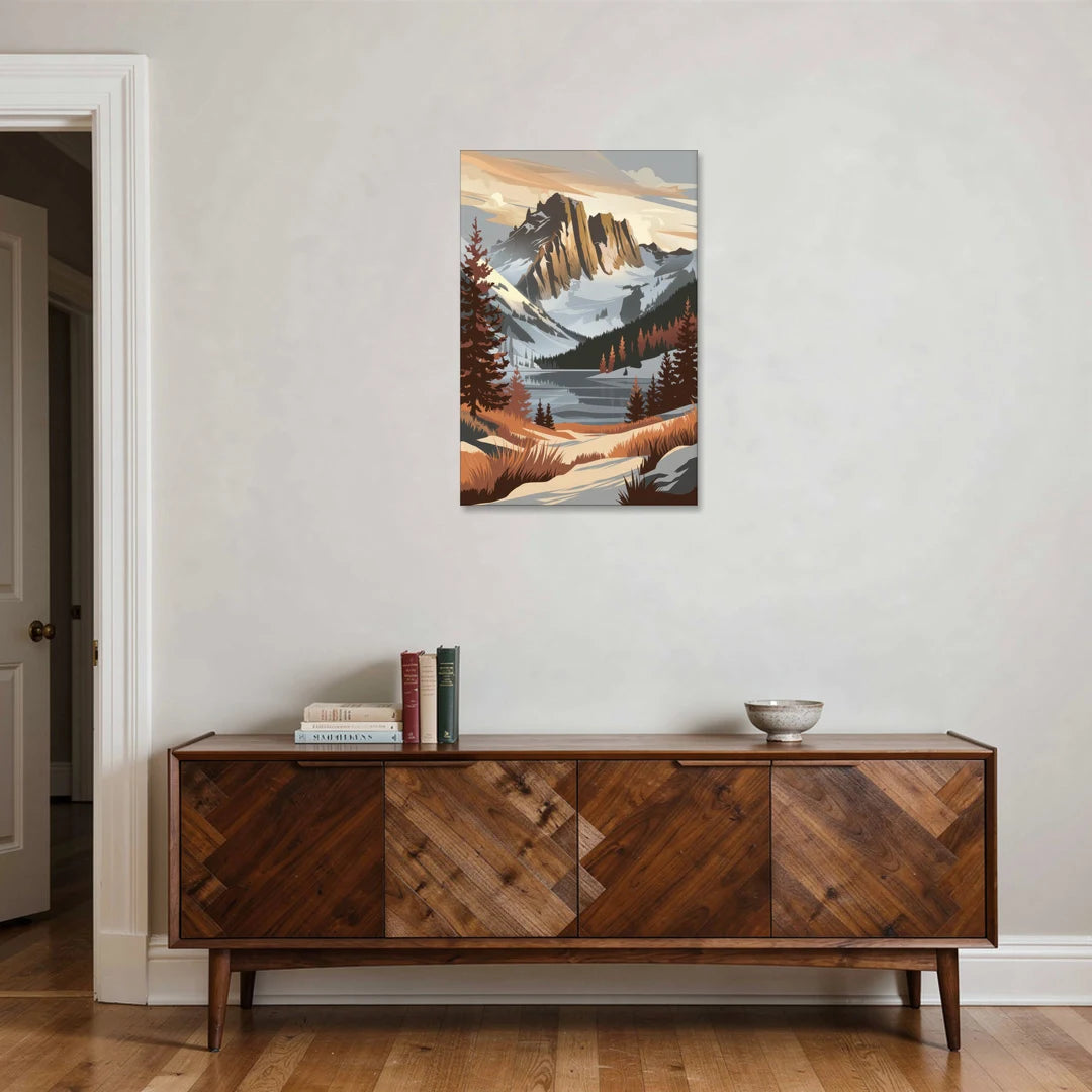 Vail Snowy Peaks - Canvas Wall Art - Coffee Table - 24x36
