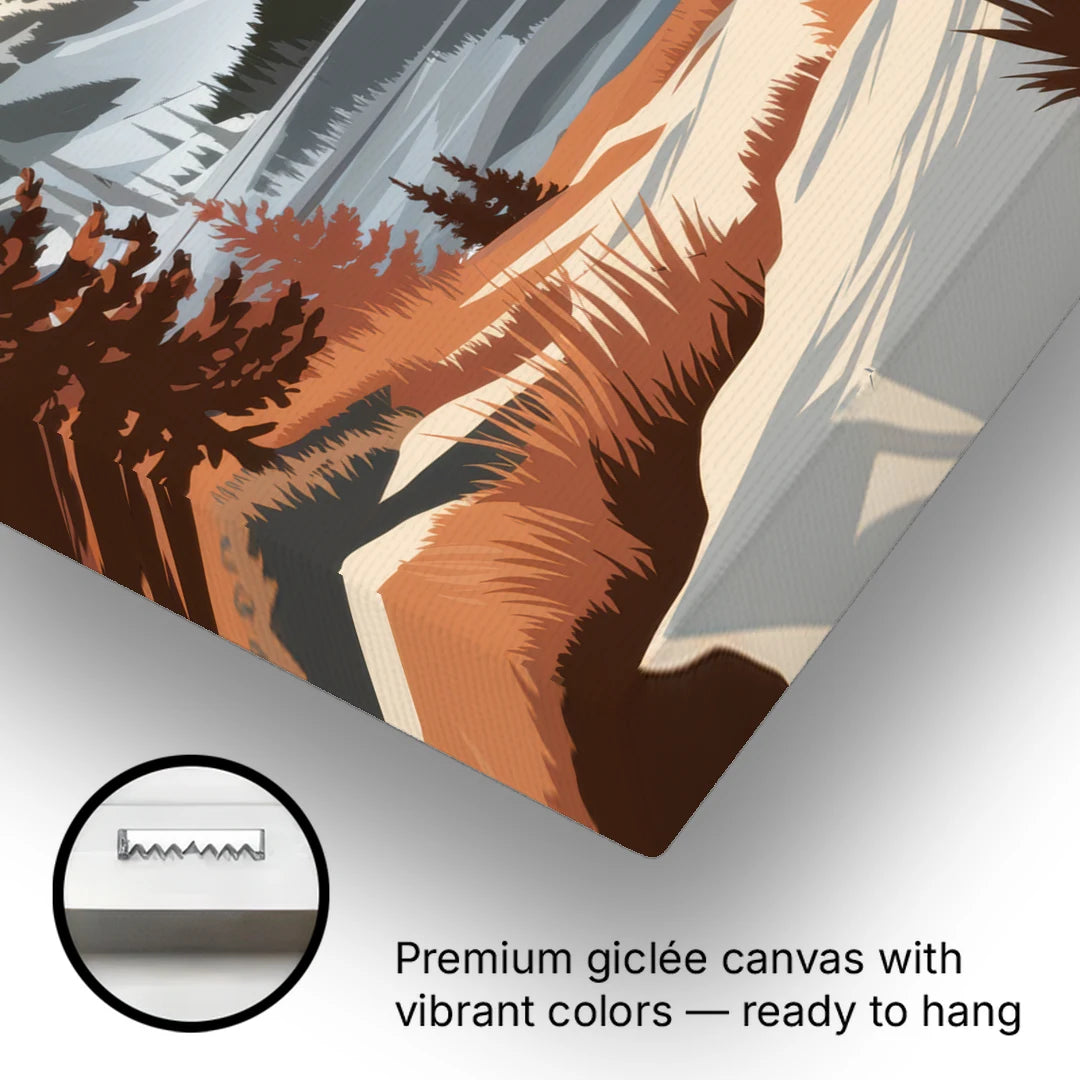 Vail Snowy Peaks - Canvas Wall Art - Gallery Wrap Corner