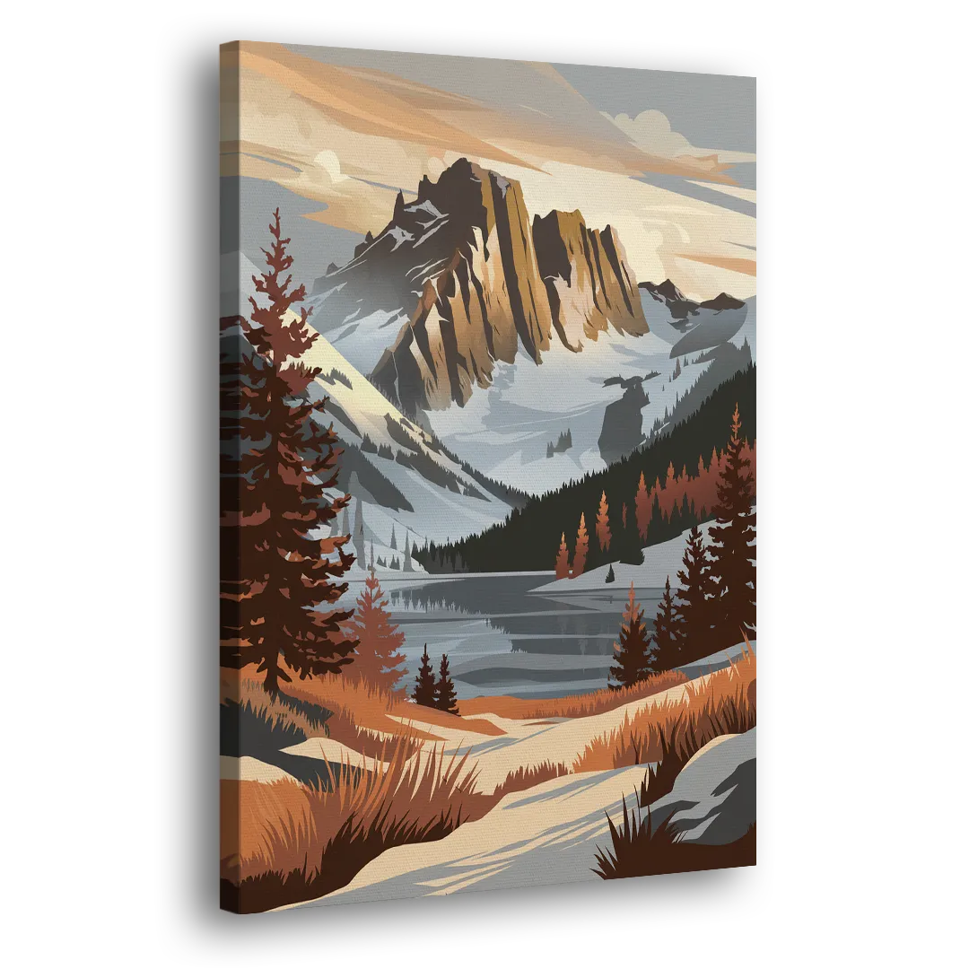 Vail Snowy Peaks Side - Canvas Wall Art