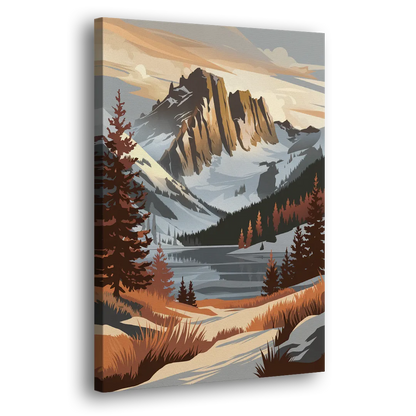 Vail Snowy Peaks Side - Canvas Wall Art