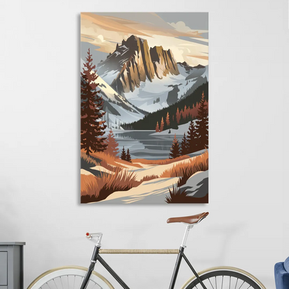 Vail Snowy Peaks Living Room - Canvas Wall Art