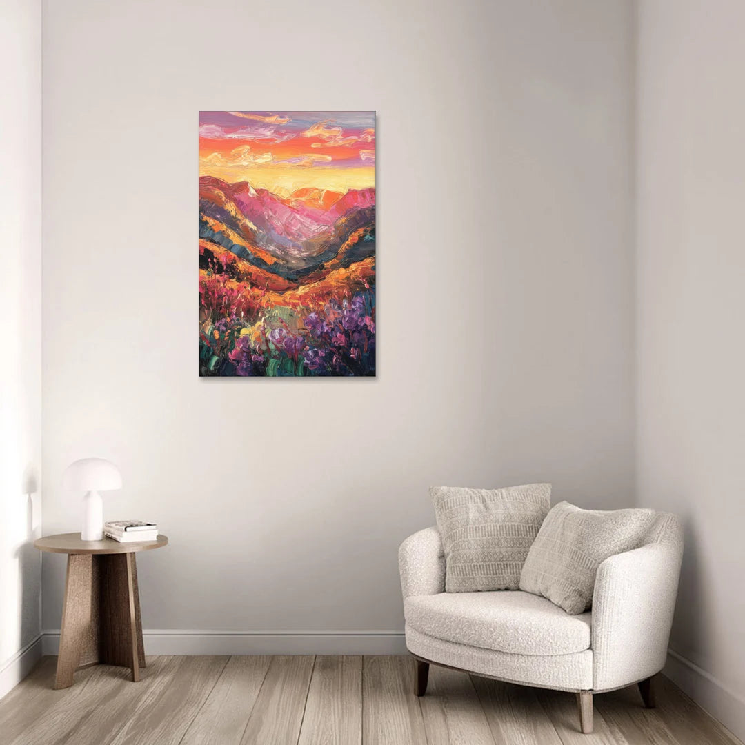 Vail Sunset Glow - Canvas Wall Art - Sofa - 24x36