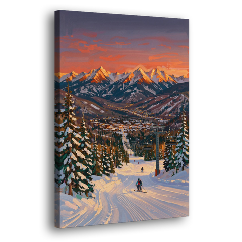 Vail Winter Wonderland - Canvas Wall Art - Side