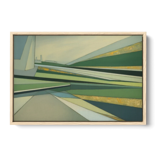 Vake Park Serenity - Oak Framed Canvas Wall Art - Front