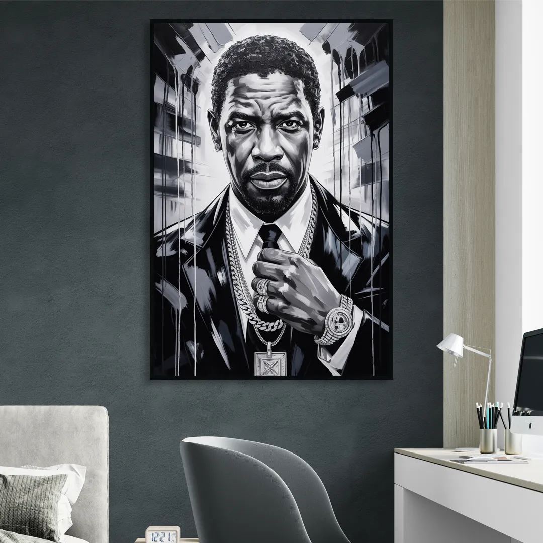 Valor 2.0 Sitting Room - Black Canvas Wall Art