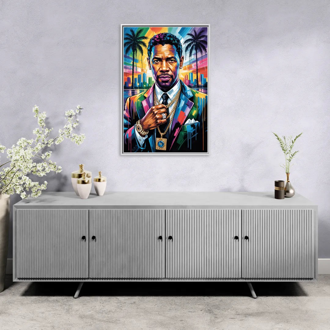 Valor - Living Room White Frame Canvas