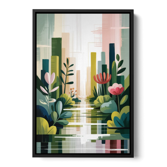 VanDusen Botanical Garden - Black Framed Canvas Wall Art - Front