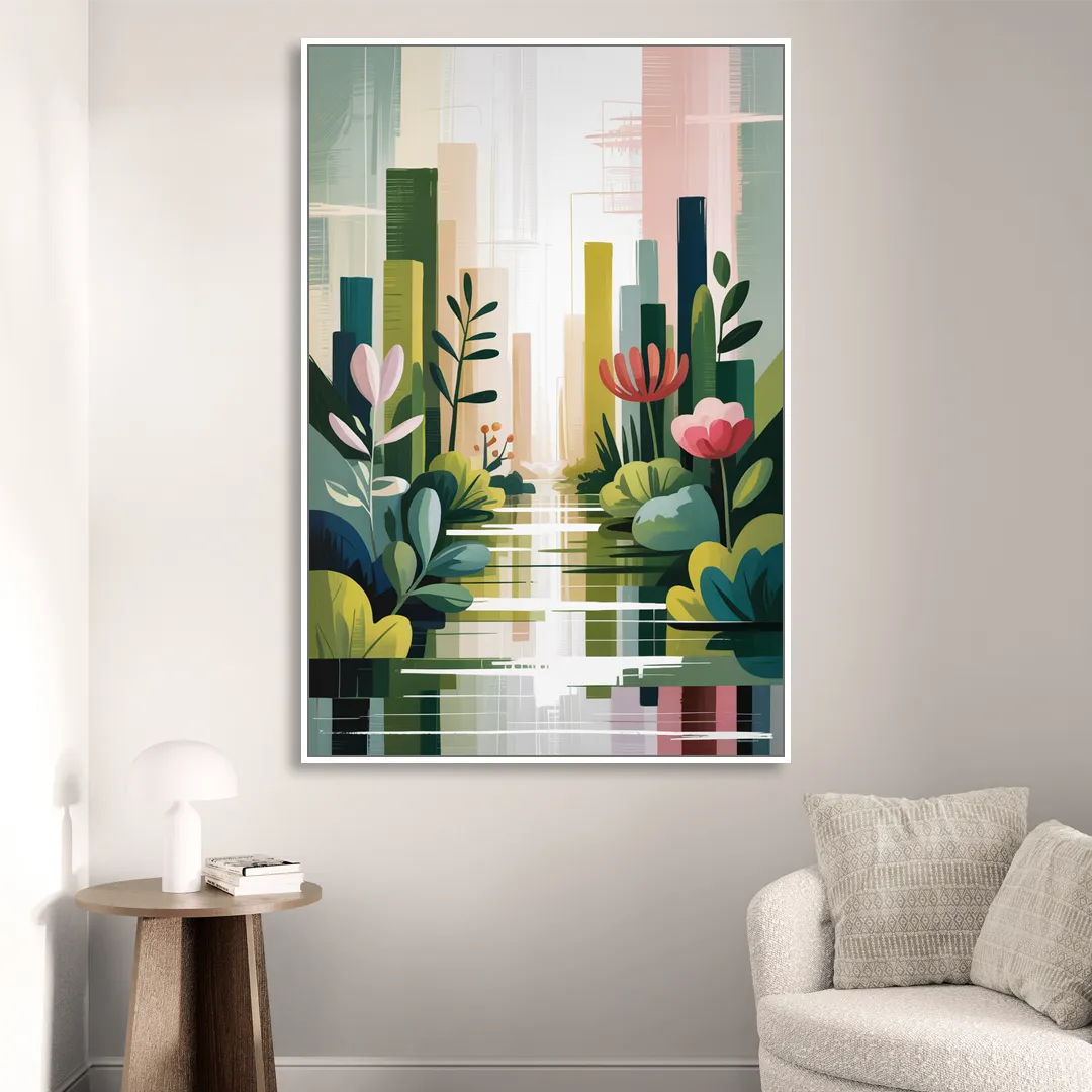 VanDusen Botanical Garden Sitting Room - White Canvas Wall Art