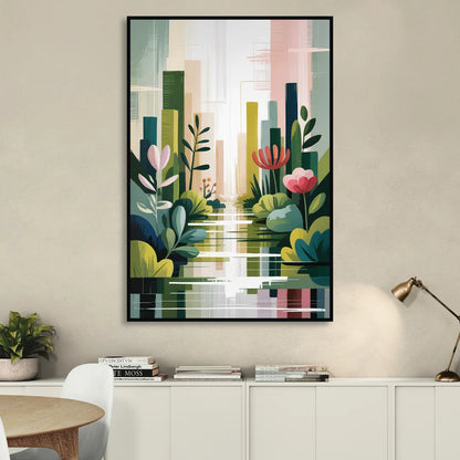 VanDusen Botanical Garden Sitting Room - Black Canvas Wall Art