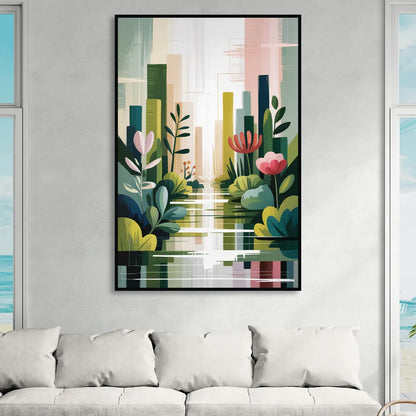 VanDusen Botanical Garden Living Room - Black Canvas Wall Art