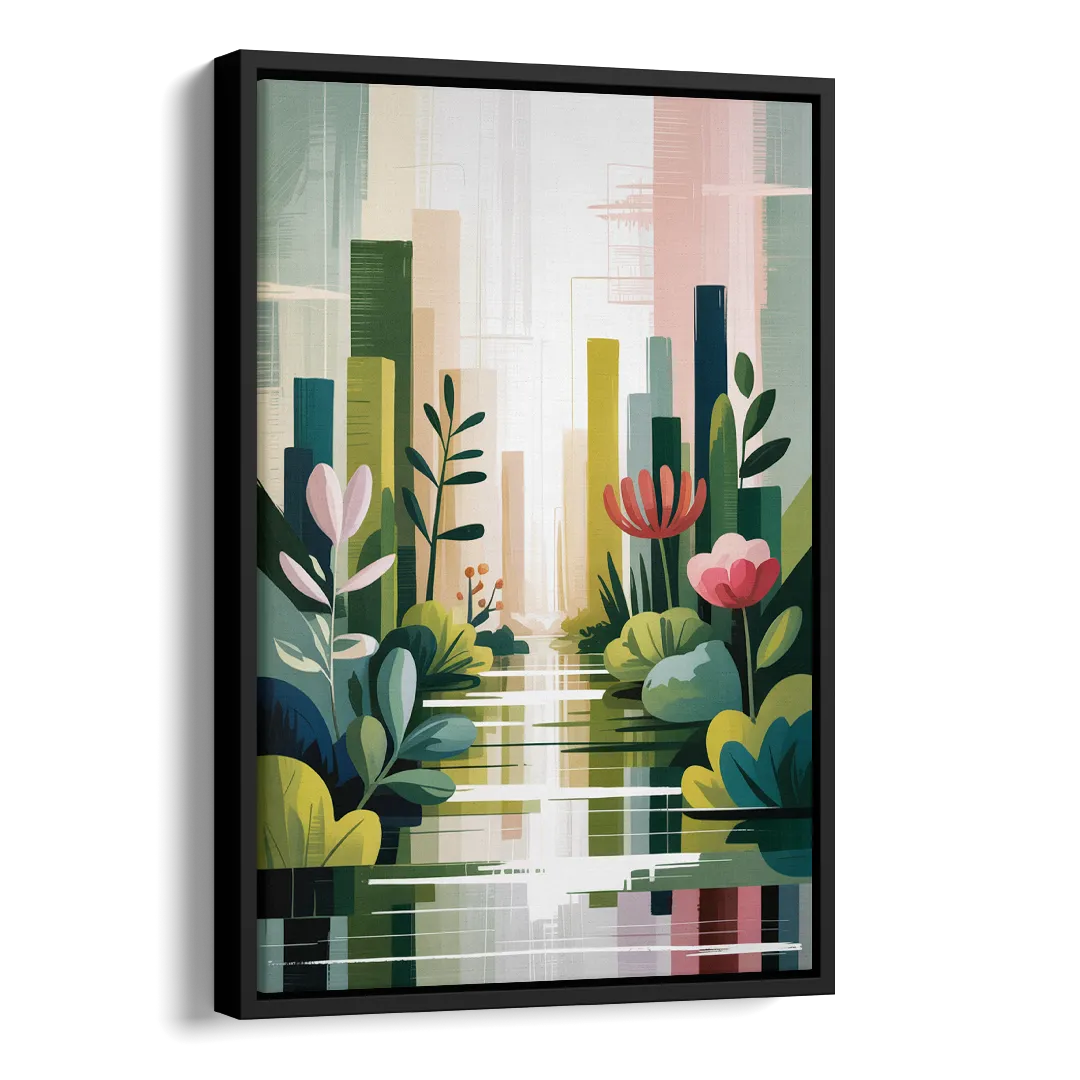 VanDusen Botanical Garden Side - Black Canvas Wall Art