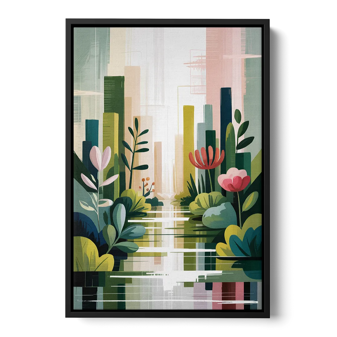 VanDusen Botanical Garden Front - Black Canvas Wall Art