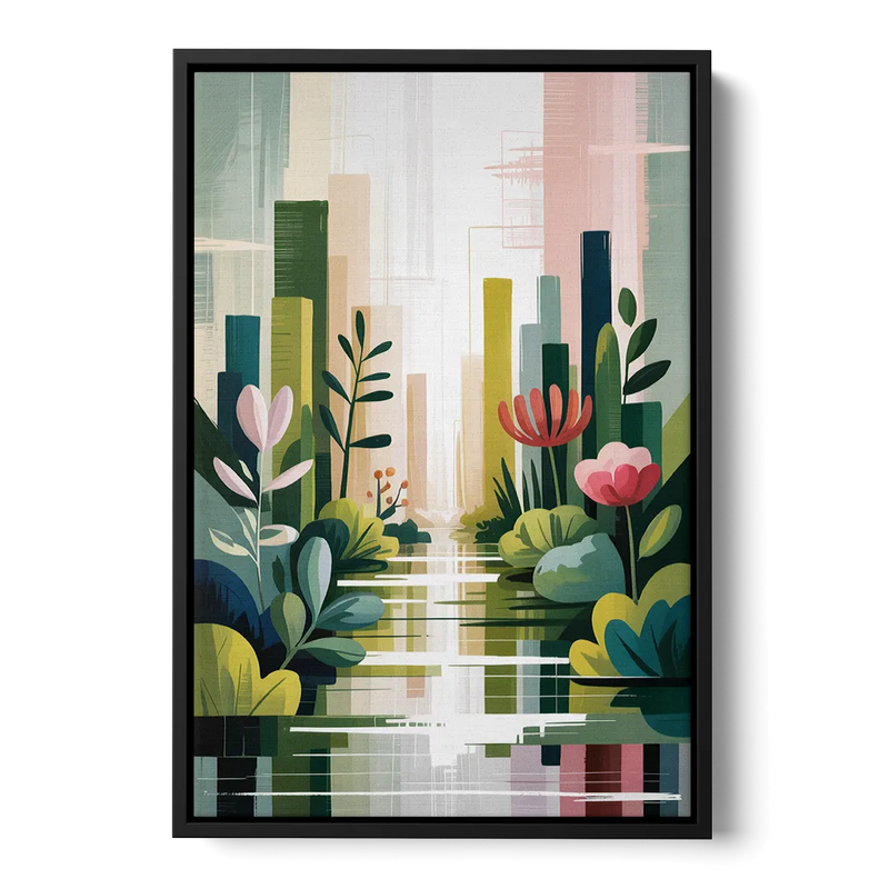 VanDusen Botanical Garden Front - Black Canvas Wall Art