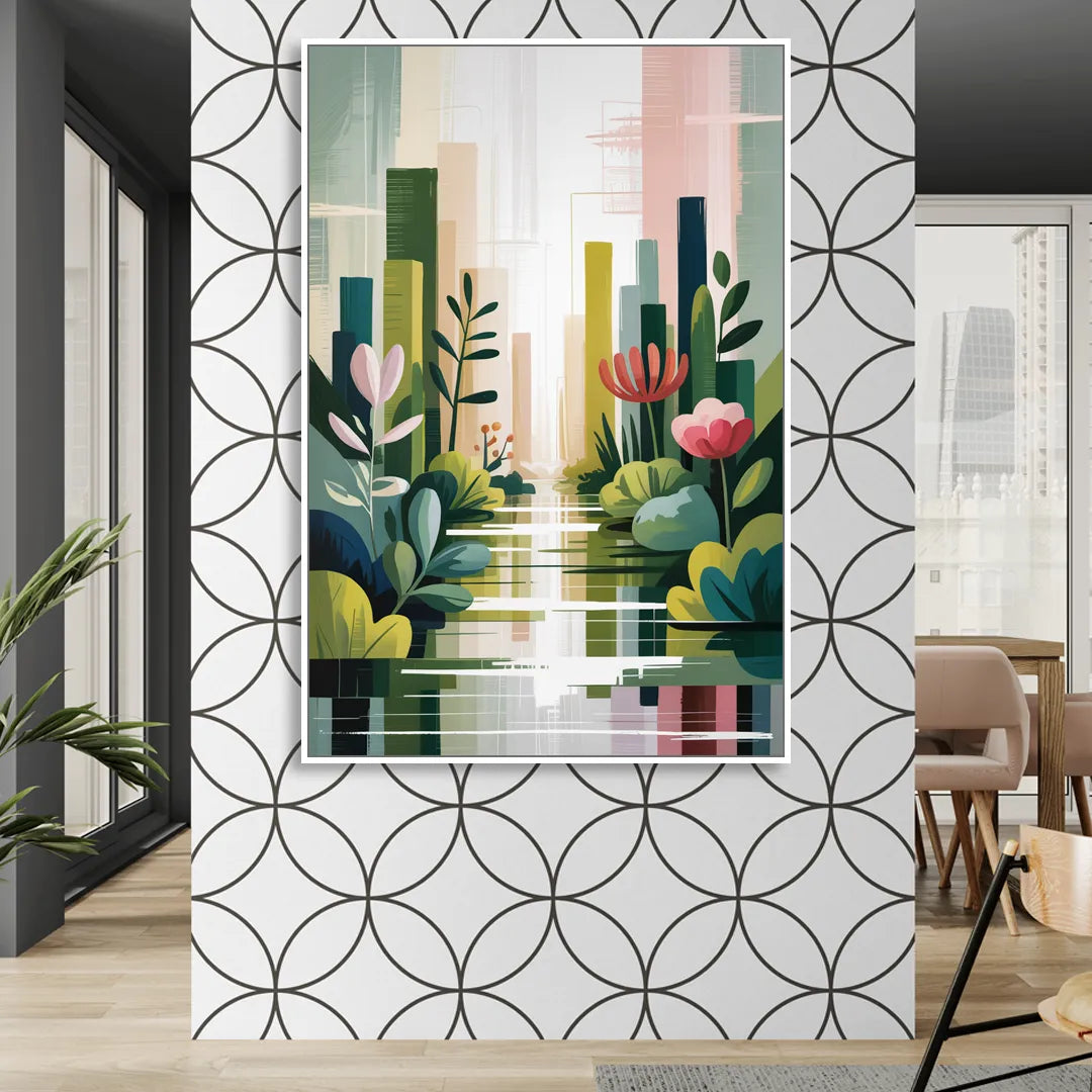 VanDusen Botanical Garden Living Room - White Canvas Wall Art