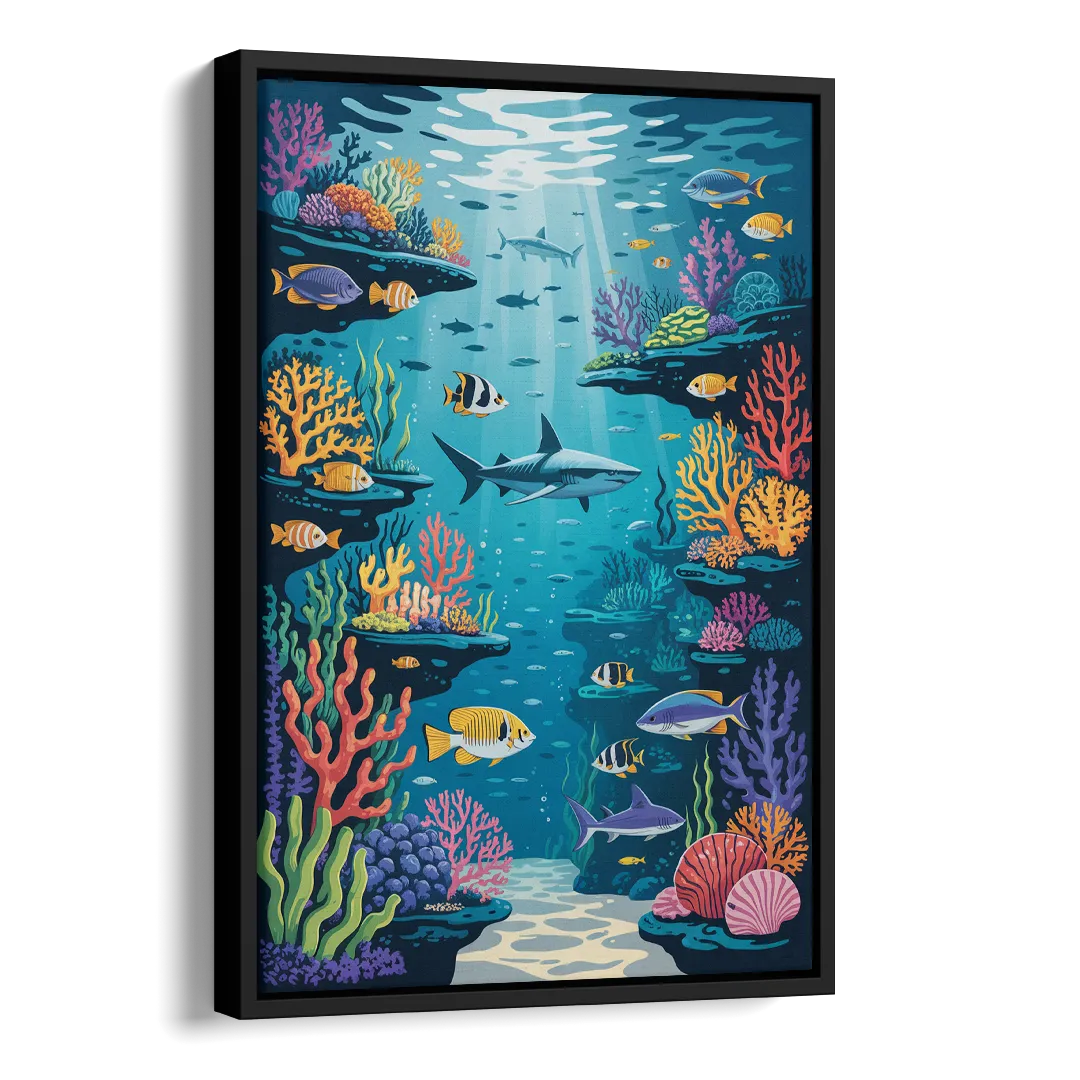 Vancouver Aquarium Life Side - Black Canvas Wall Art