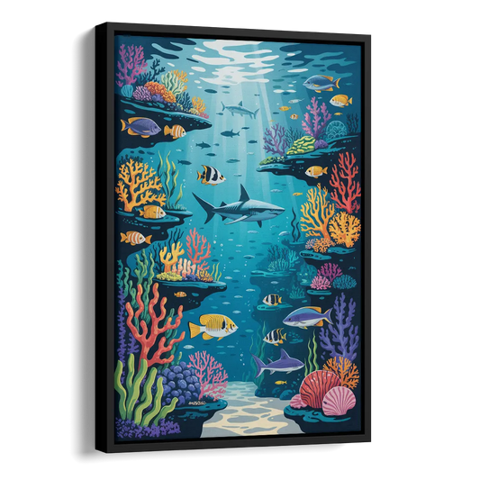 Vancouver Aquarium Life Side - Black Canvas Wall Art