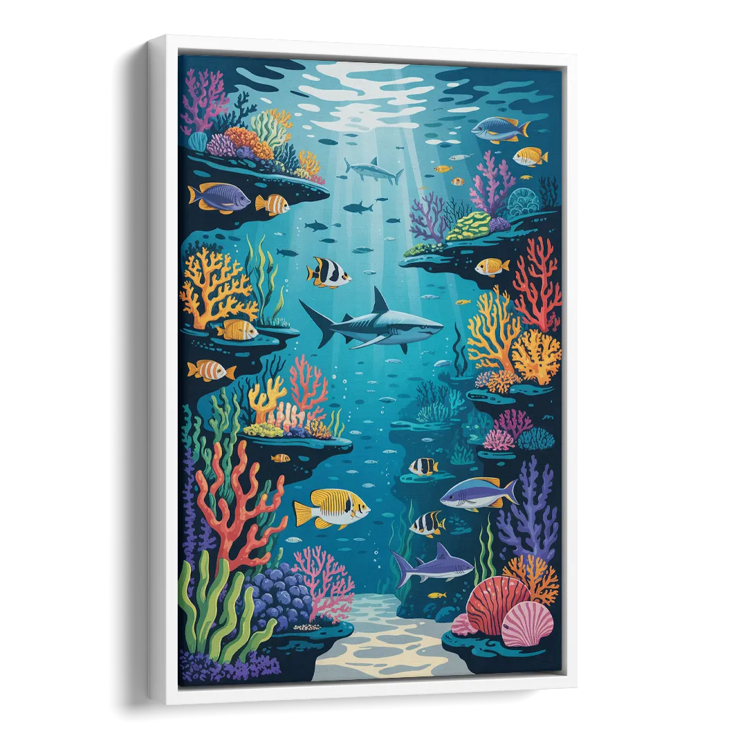 Vancouver Aquarium Life Side - White Canvas Wall Art