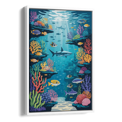 Vancouver Aquarium Life Side - White Canvas Wall Art