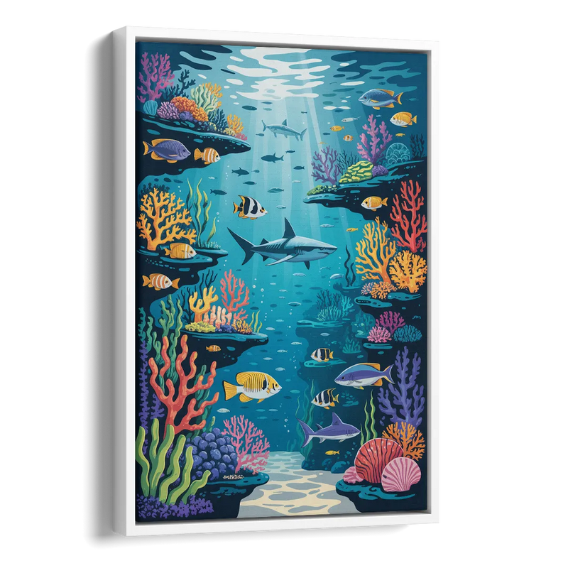 Vancouver Aquarium Life Side - White Canvas Wall Art