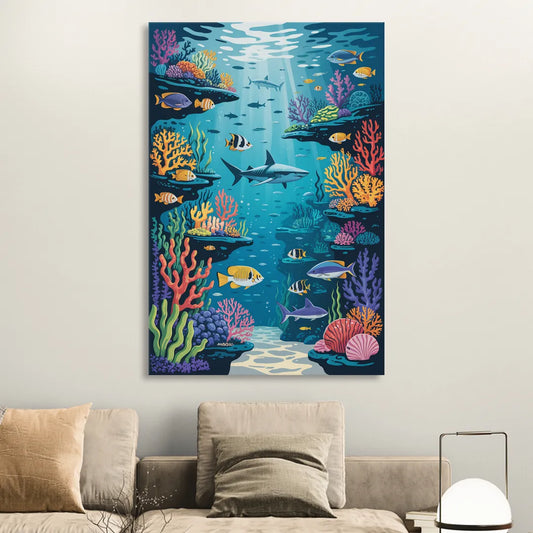 Vancouver Aquarium Life Living Room - Canvas Wall Art