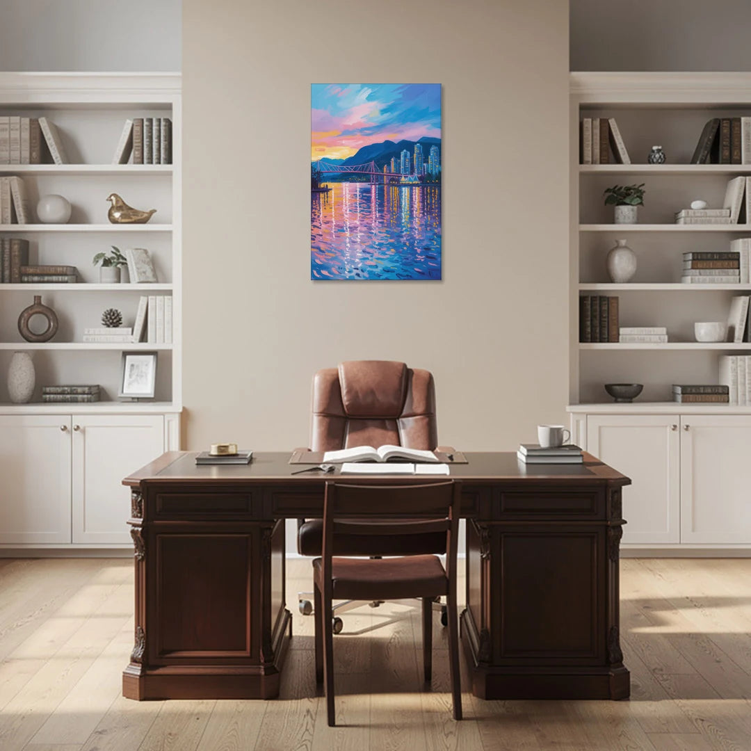 Vancouver Burrard Inlet - Canvas Wall Art - Office - 24x36