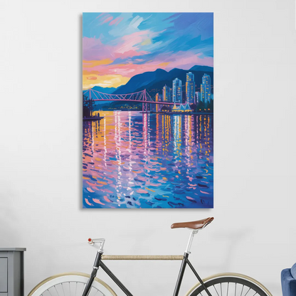 Vancouver Burrard Inlet Living Room - Canvas Wall Art