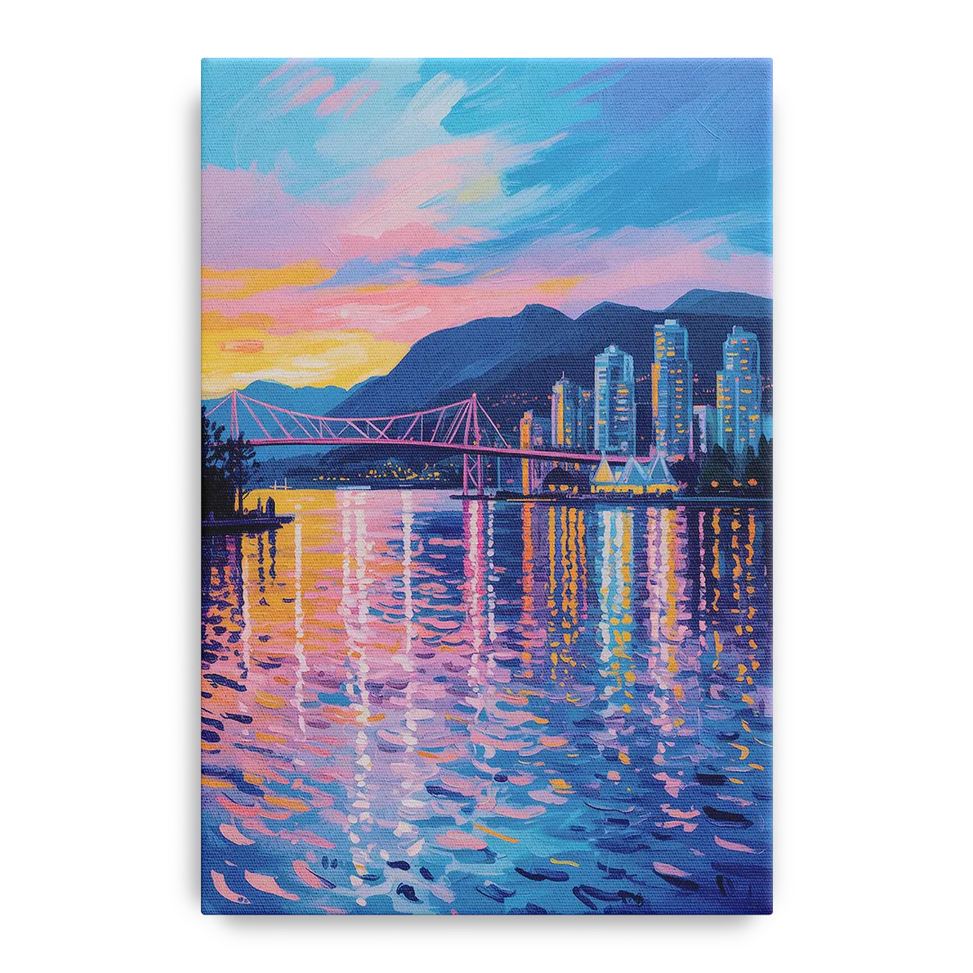 Vancouver Burrard Inlet Front - Canvas Wall Art