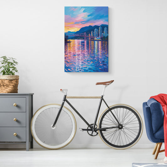 Vancouver Burrard Inlet - Canvas Wall Art Living Room
