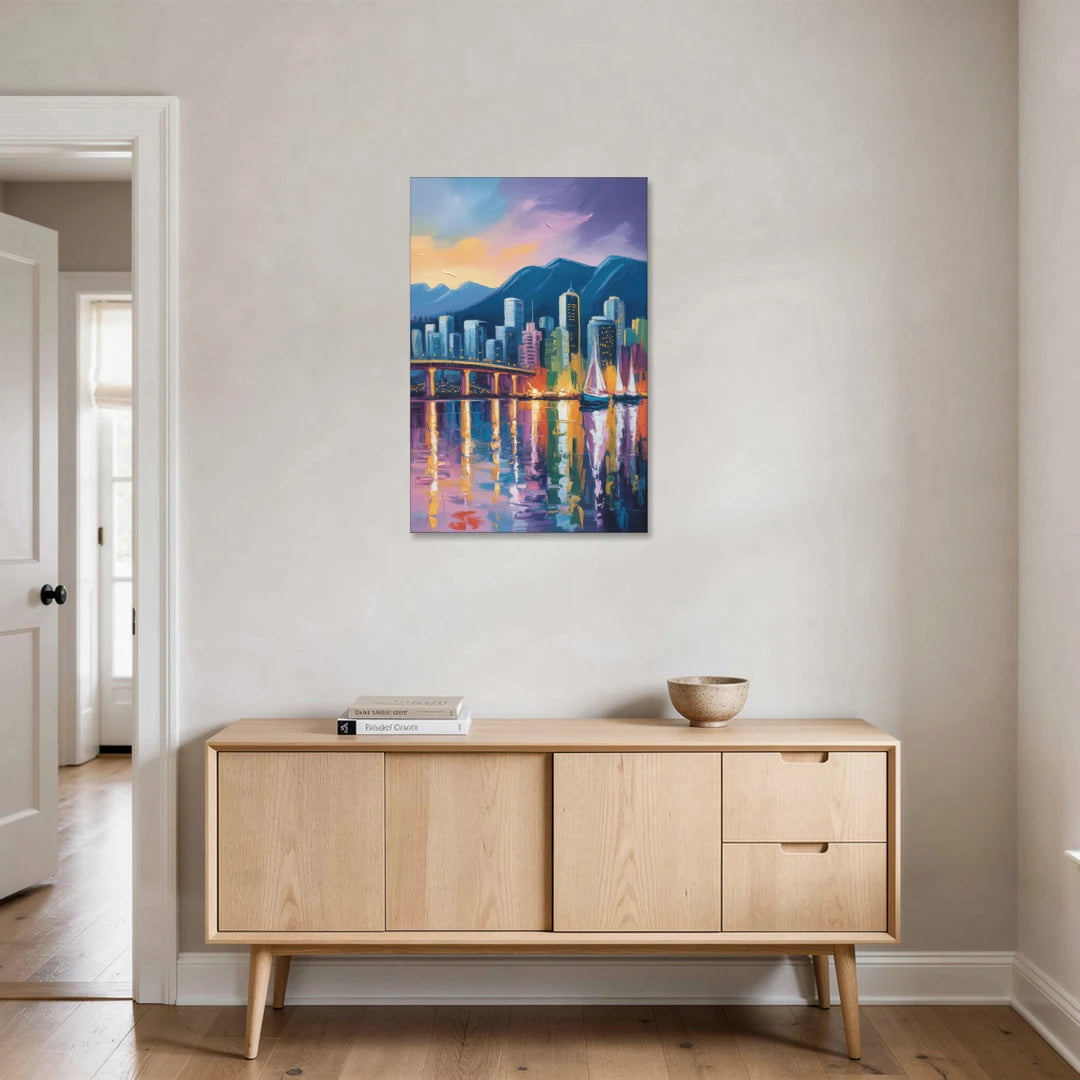 Vancouver City Lights - Canvas Wall Art - Coffee Table - 24x36