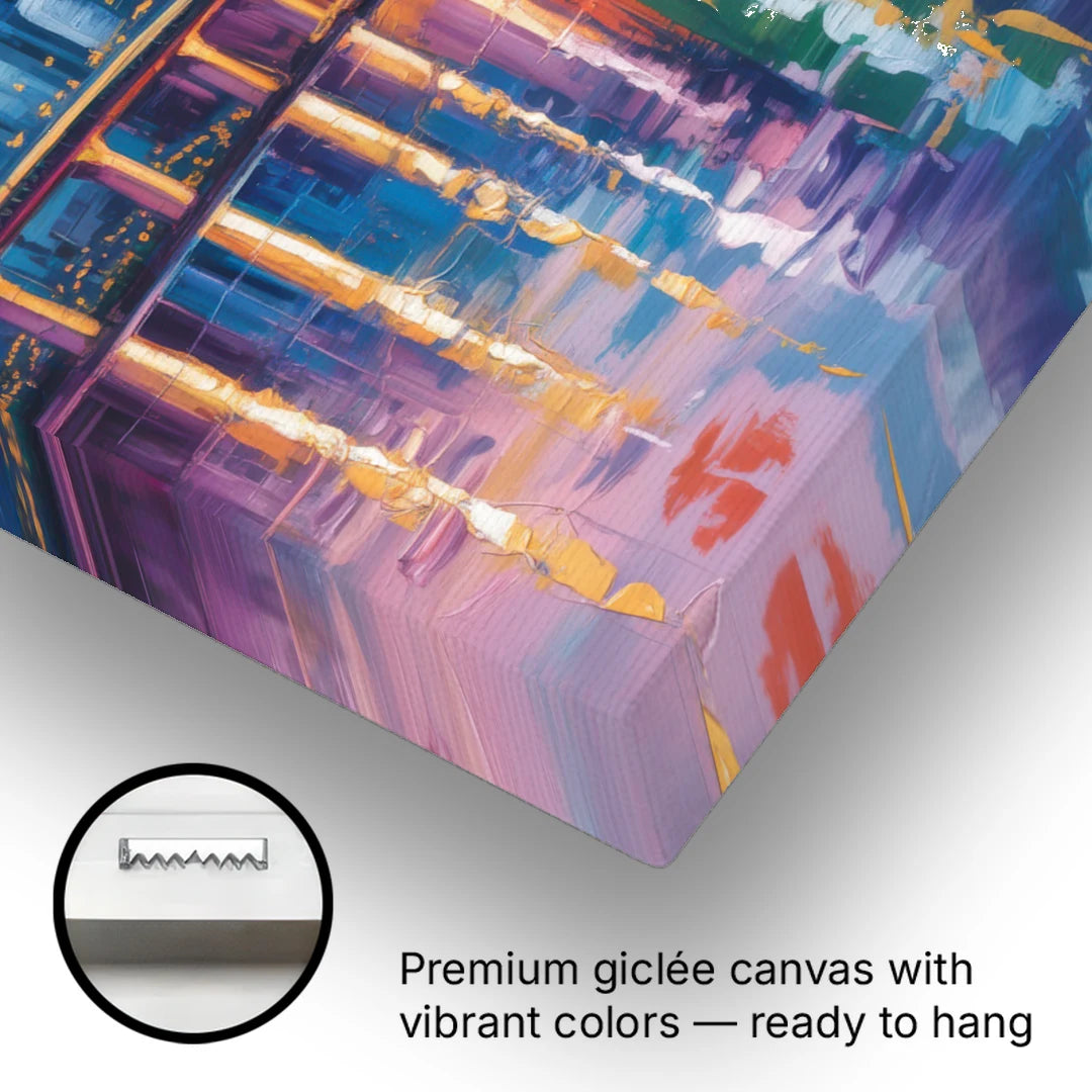 Vancouver City Lights - Canvas Wall Art - Gallery Wrap Corner