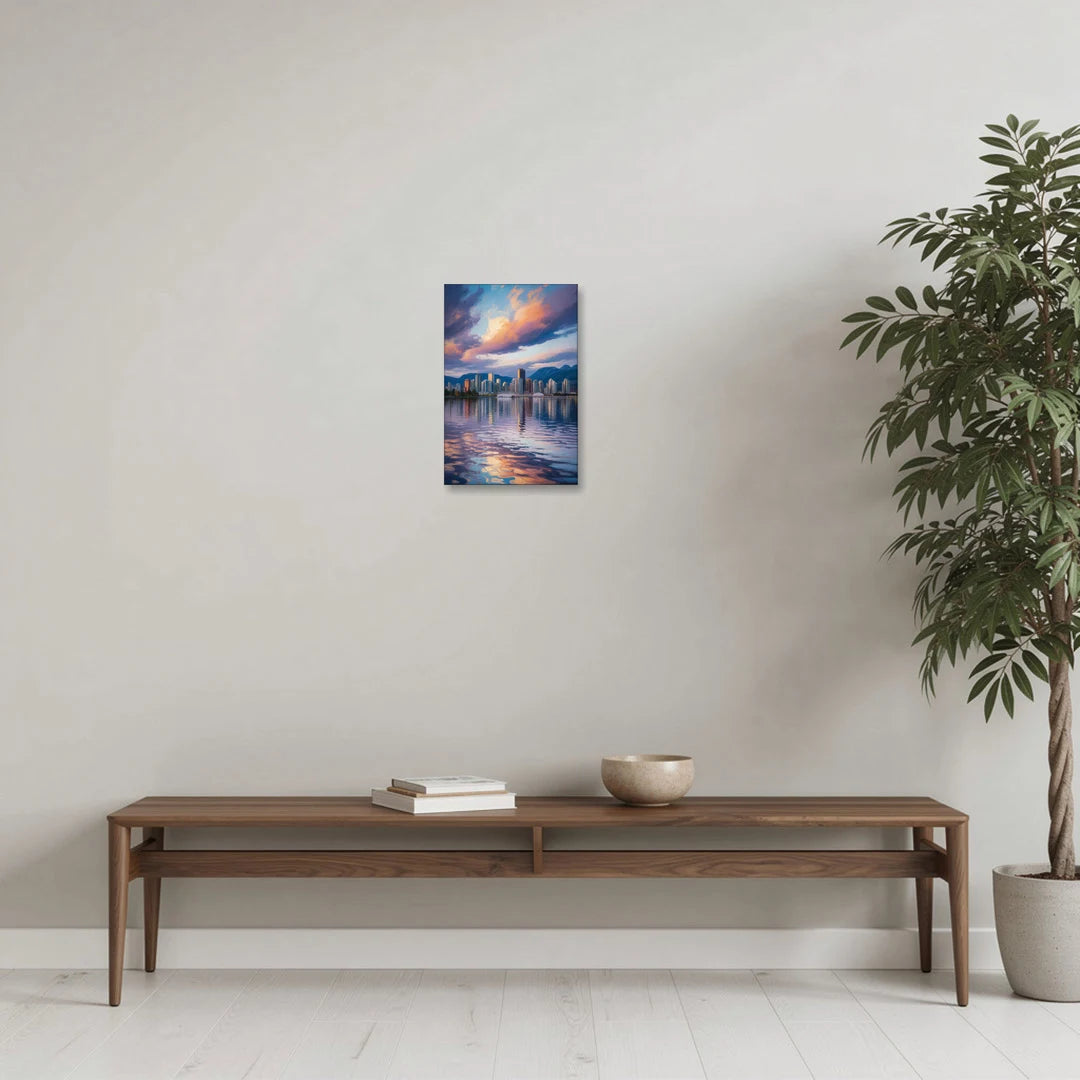 Vancouver Cityscape - Canvas Wall Art - Coffee Table - 12x18