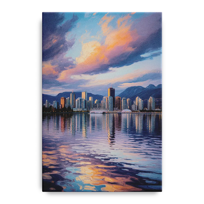 Vancouver Cityscape Front - Canvas Wall Art