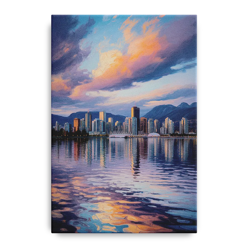 Vancouver Cityscape Front - Canvas Wall Art
