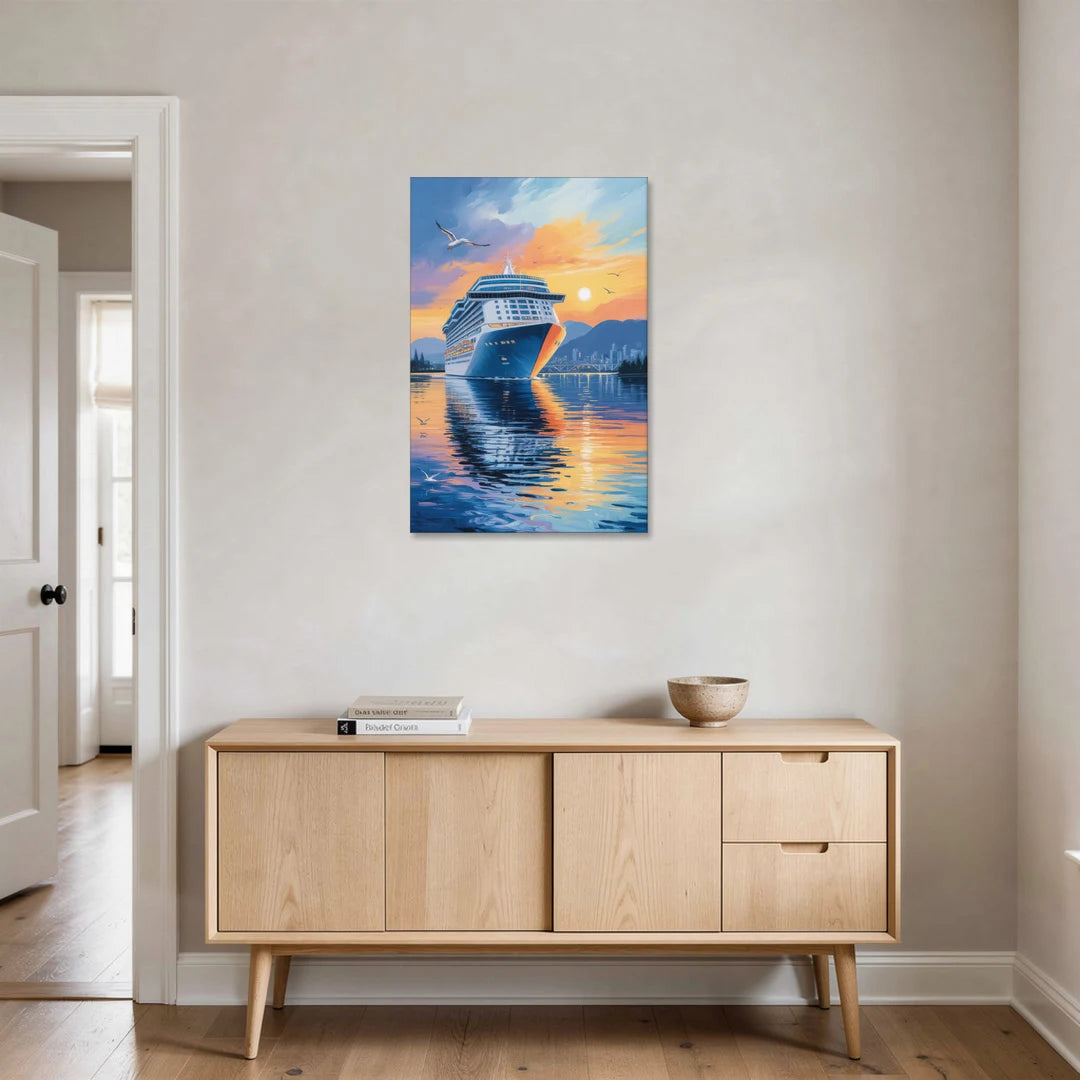 Vancouver Cruise Ship Terminal - Canvas Wall Art - Coffee Table - 24x36