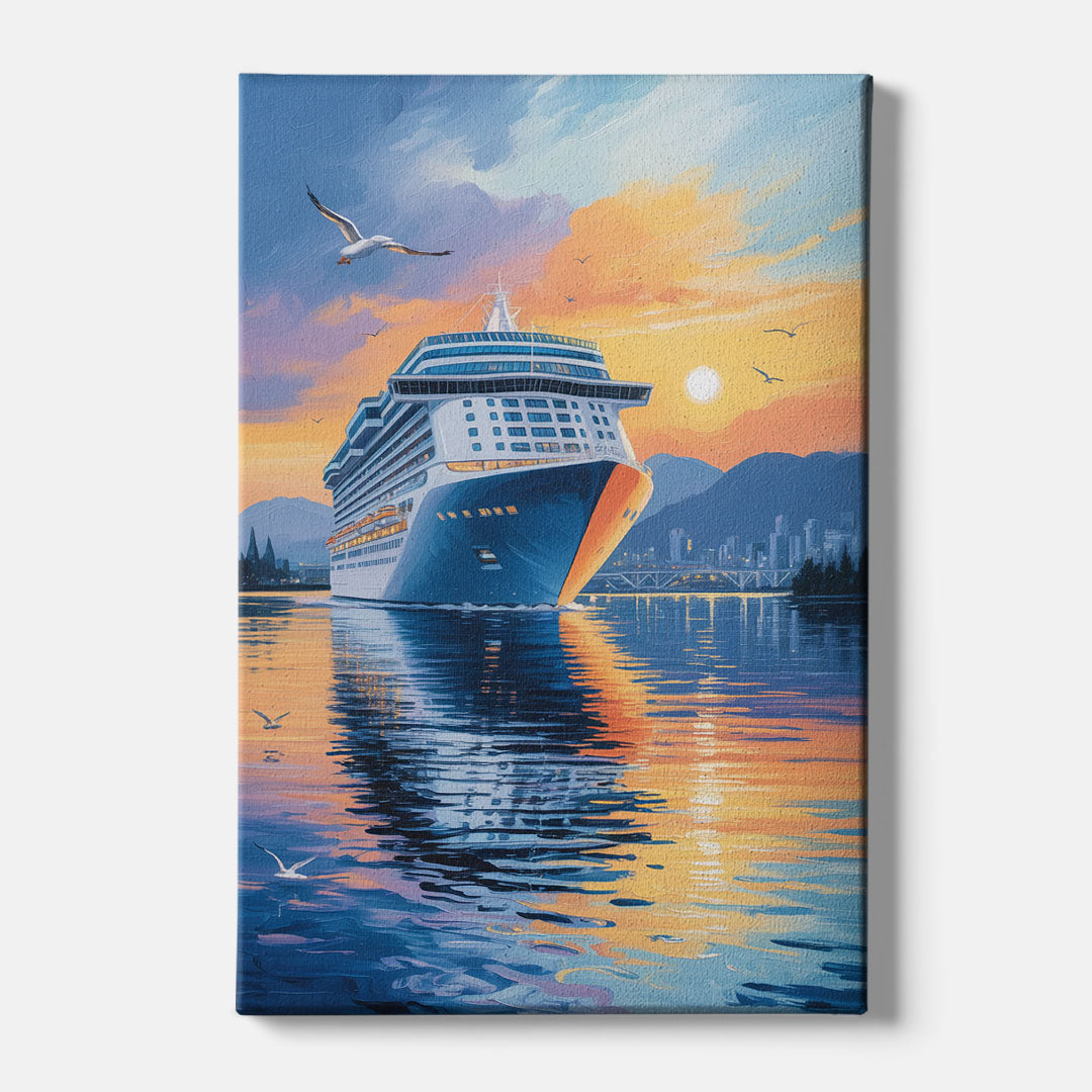 Vancouver Cruise Ship Terminal - Canvas Wall Art