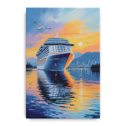 Vancouver Cruise Ship Terminal Front - Canvas Wall Art