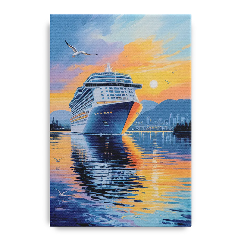 Vancouver Cruise Ship Terminal Front - Canvas Wall Art