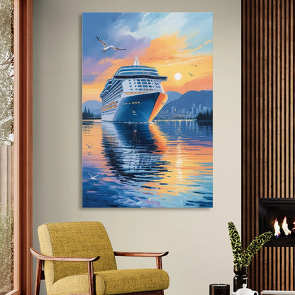 Vancouver Cruise Ship Terminal Living Room - Canvas Wall Art